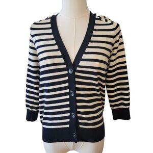 Vince Striped Button Up Cardigan Sweater Size Small